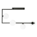 Lampadario a sospensione con supporto rigido SOMA 4xE14/10W/230V nero/bianco