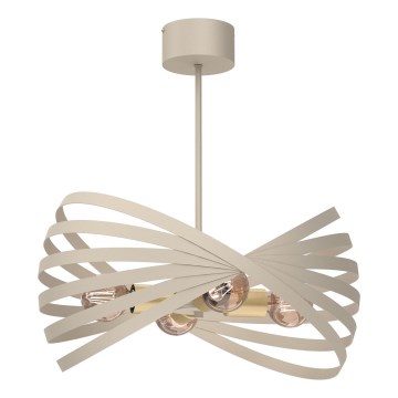 Lampadario a sospensione con supporto rigido SPARKLE 4xE27/15W/230V beige