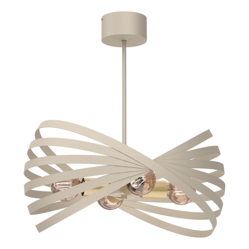 Lampadario a sospensione con supporto rigido SPARKLE 4xE27/15W/230V beige