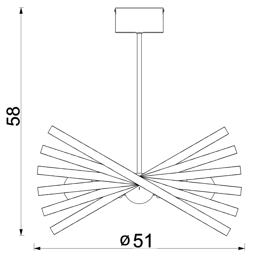 Lampadario a sospensione con supporto rigido SPARKLE 4xE27/15W/230V beige