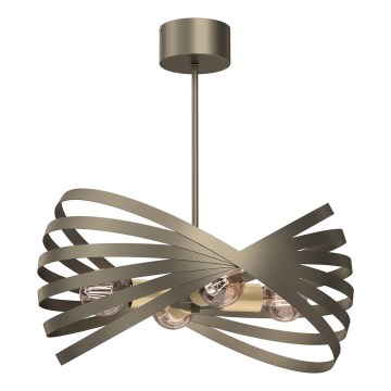 Lampadario a sospensione con supporto rigido SPARKLE 4xE27/15W/230V ottone