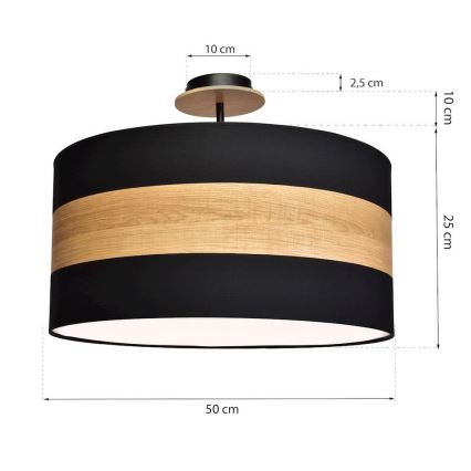 Lampadario a sospensione con supporto rigido TERRA 1xE27/60W/230V