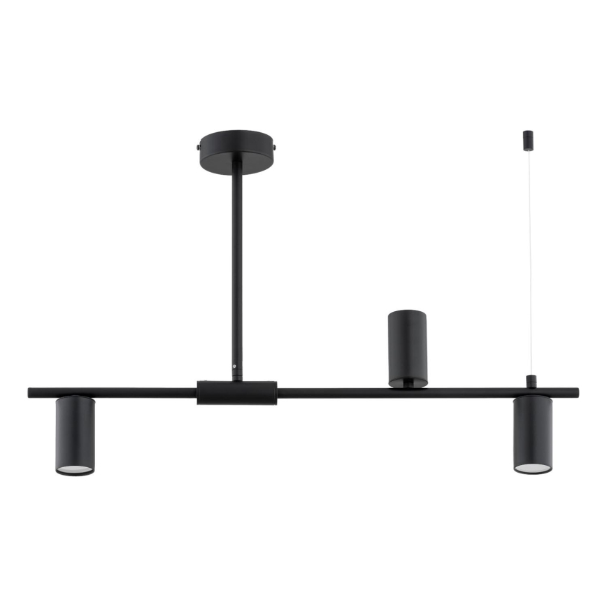 Lampadario a sospensione con supporto rigido URANOS 3xGU10/10W/230V nero