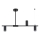 Lampadario a sospensione con supporto rigido URANOS 3xGU10/10W/230V nero