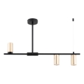 Lampadario a sospensione con supporto rigido URANOS 3xGU10/10W/230V nero/oro