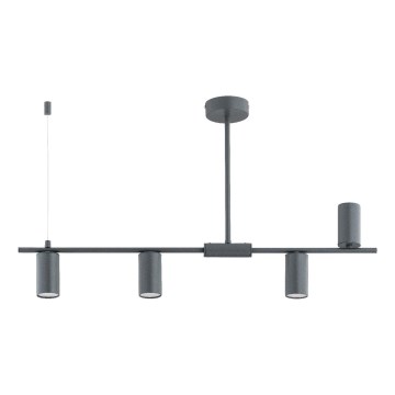 Lampadario a sospensione con supporto rigido URANOS 4xGU10/10W/230V grigio
