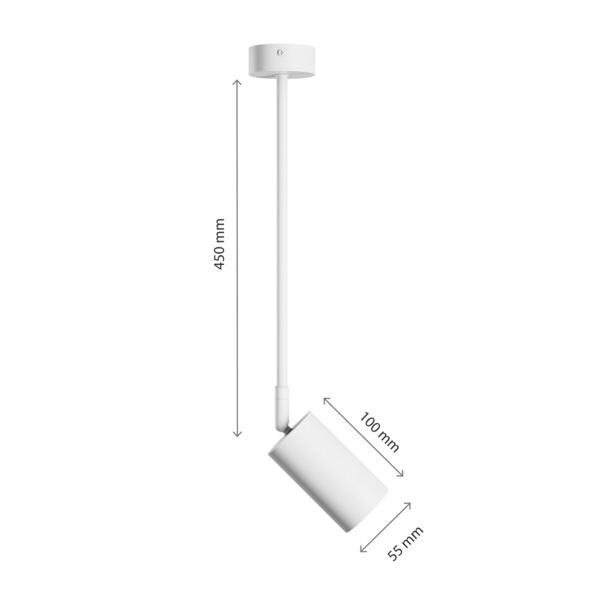 Lampadario a sospensione con supporto rigido VARIOSA 1xGU10/10W/230V bianco