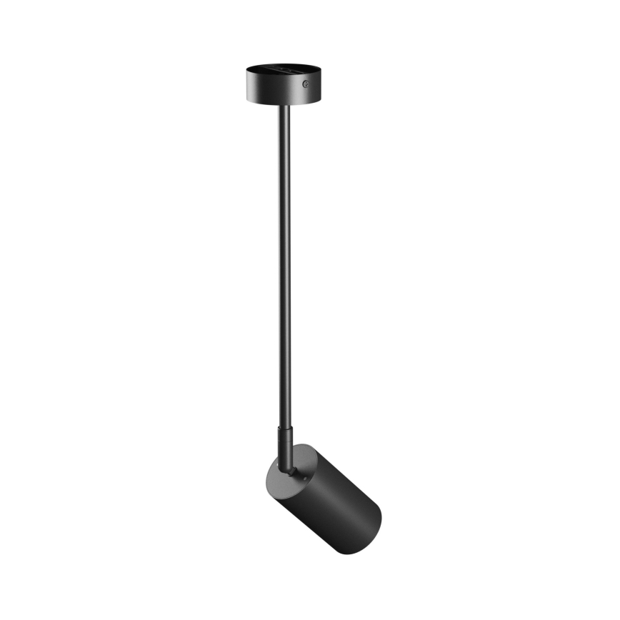 Lampadario a sospensione con supporto rigido VARIOSA 1xGU10/10W/230V nero