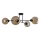 Lampadario a sospensione con supporto rigido VASCO 4xE27/60W/230V nero/fumé beige