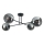 Lampadario a sospensione con supporto rigido VASCO 4xE27/60W/230V nero/fumé nero