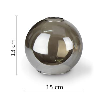 Lampadario a sospensione con supporto rigido VASCO 4xE27/60W/230V nero/fumé nero