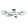 Lampadario a sospensione con supporto rigido VASCO 6xE27/60W/230V nero/limpido