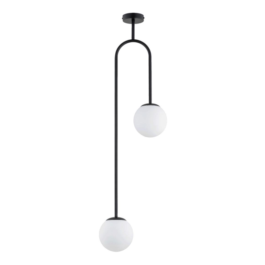 Lampadario a sospensione con supporto rigido VECTOR 2xE14/10W/230V nero