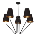 Lampadario a sospensione con supporto rigido VICTORIA 5xE27/60W/230V nero