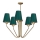 Lampadario a sospensione con supporto rigido VICTORIA 5xE27/60W/230V verde