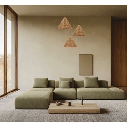 Lampadario a sospensione CONO 1xE27/40W/230V, impiallacciatura di rovere