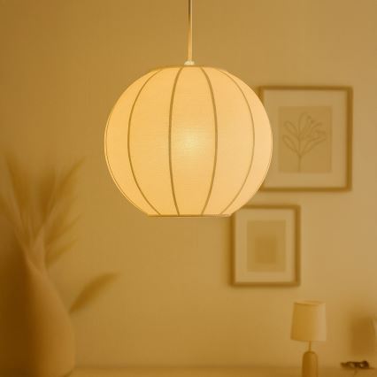 Lampadario a sospensione DANA su cavo, 1xE27/15W/230V, diam. 25 cm, bianco