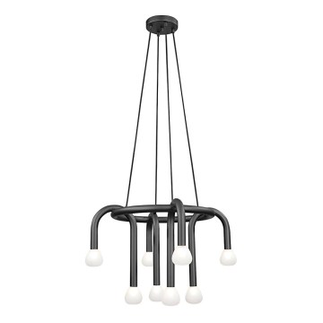 Lampadario a sospensione DELORI su cavo 8xG9/28W/230V nero