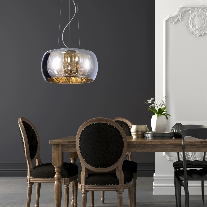 Lampadario a sospensione di cristallo ROMEO 6xG9/8W/230V