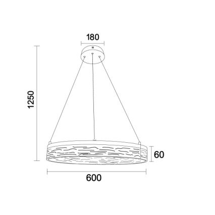 Lampadario LED dimmerabile ALIANZ LED/45W/230V 3000-6000K Ø 60 cm + telecomando