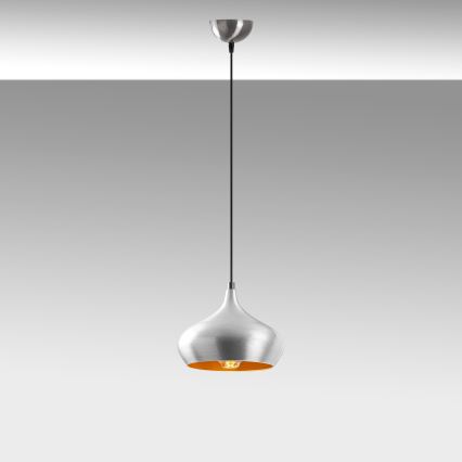 Lampadario a sospensione DODO con cavo, 1xE27/40W/230V, cromo opaco