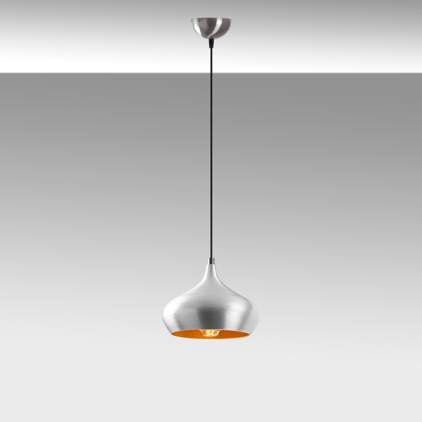 Lampadario a sospensione DODO con cavo, 1xE27/40W/230V, cromo opaco