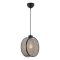 Lampadario a sospensione DRUM 1xE27/60W/230V grigio/nero