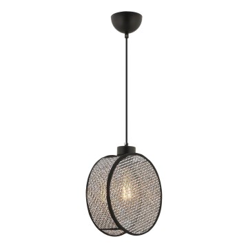Lampadario a sospensione DRUM 1xE27/60W/230V grigio/nero