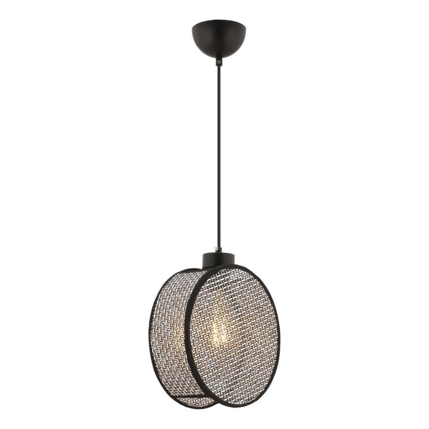 Lampadario a sospensione DRUM 1xE27/60W/230V grigio/nero