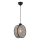Lampadario a sospensione DRUM 1xE27/60W/230V grigio/nero