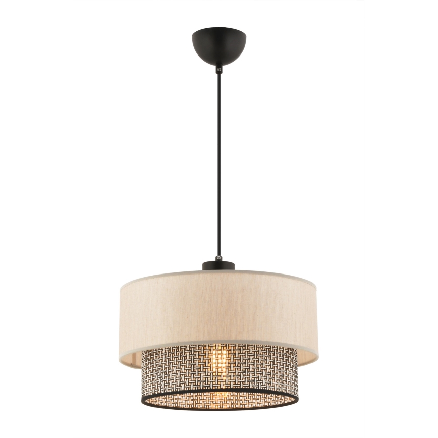 Lampadario a sospensione ECHO 1xE27/60W/230V beige/grigio chiaro