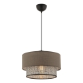 Lampadario a sospensione ECHO 1xE27/60W/230V marrone/grigio