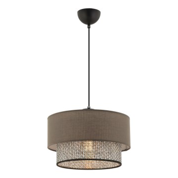 Lampadario a sospensione ECHO 1xE27/60W/230V marrone/grigio