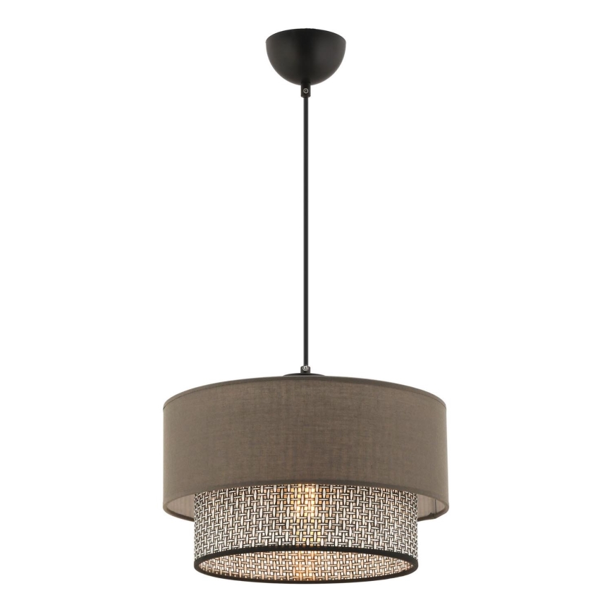Lampadario a sospensione ECHO 1xE27/60W/230V marrone/grigio
