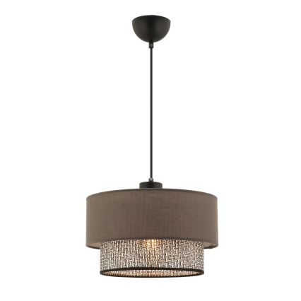 Lampadario a sospensione ECHO 1xE27/60W/230V marrone/grigio
