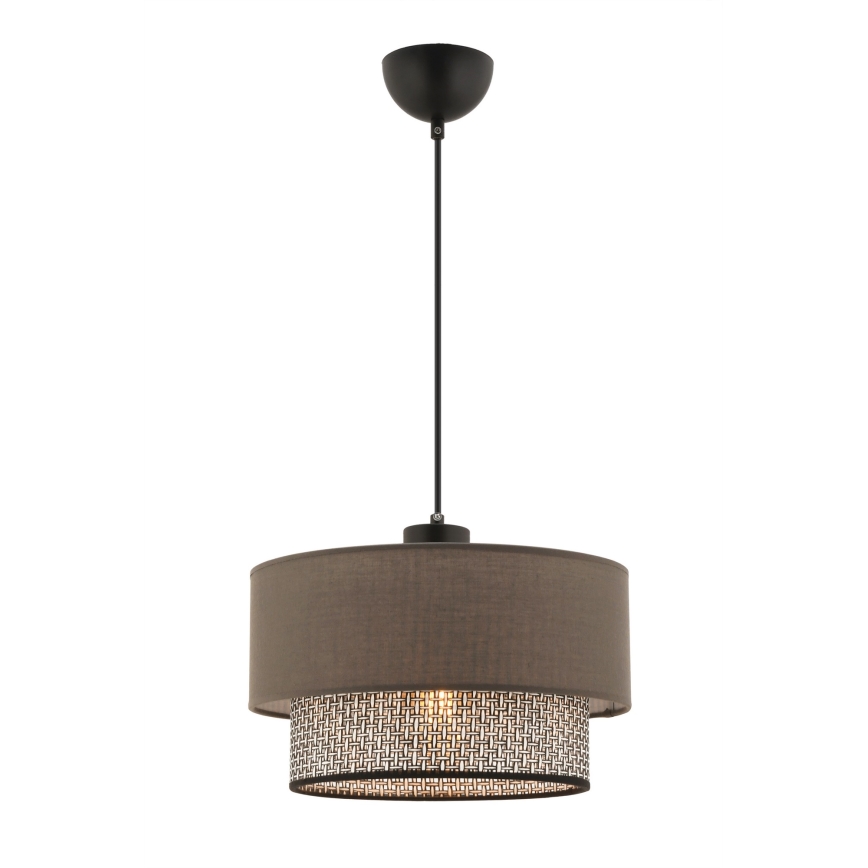 Lampadario a sospensione ECHO 1xE27/60W/230V marrone/grigio