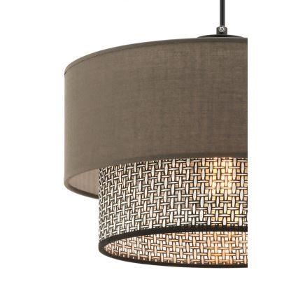 Lampadario a sospensione ECHO 1xE27/60W/230V marrone/grigio