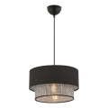 Lampadario a sospensione ECHO 1xE27/60W/230V nero/grigio