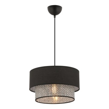 Lampadario a sospensione ECHO 1xE27/60W/230V nero/grigio