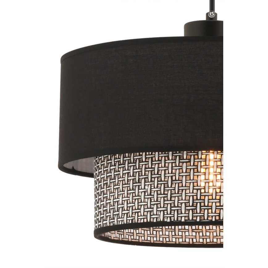 Lampadario a sospensione ECHO 1xE27/60W/230V nero/grigio