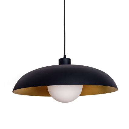 Lampadario a sospensione ECLIPSE 1xE27/15W/230V nero/oro