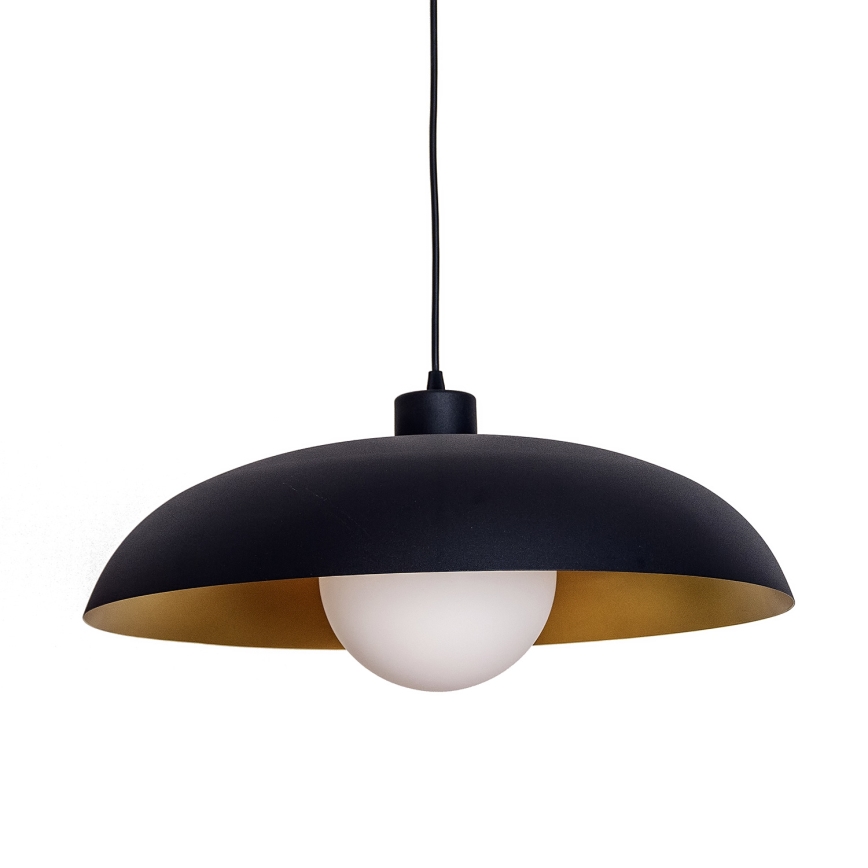 Lampadario a sospensione ECLIPSE 1xE27/15W/230V nero/oro
