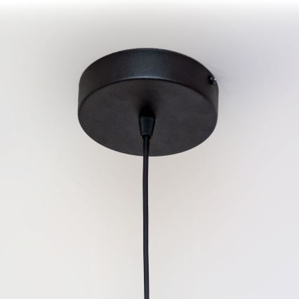 Lampadario a sospensione ECLIPSE 1xE27/15W/230V nero/oro