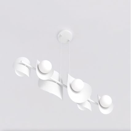 Lampadario a sospensione ELEMENTI 6xG9/8W/230V bianco