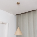 Lampadario a sospensione ETNA 1xE27/15W/230V Ø 25 cm beige