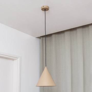 Lampadario a sospensione ETNA 1xE27/15W/230V Ø 25 cm beige