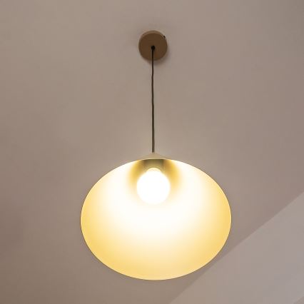 Lampadario a sospensione ETNA 1xE27/15W/230V Ø 25 cm beige