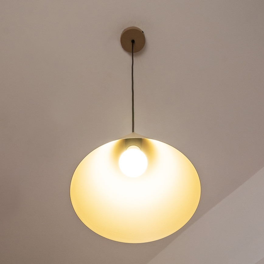 Lampadario a sospensione ETNA 1xE27/15W/230V Ø 25 cm beige