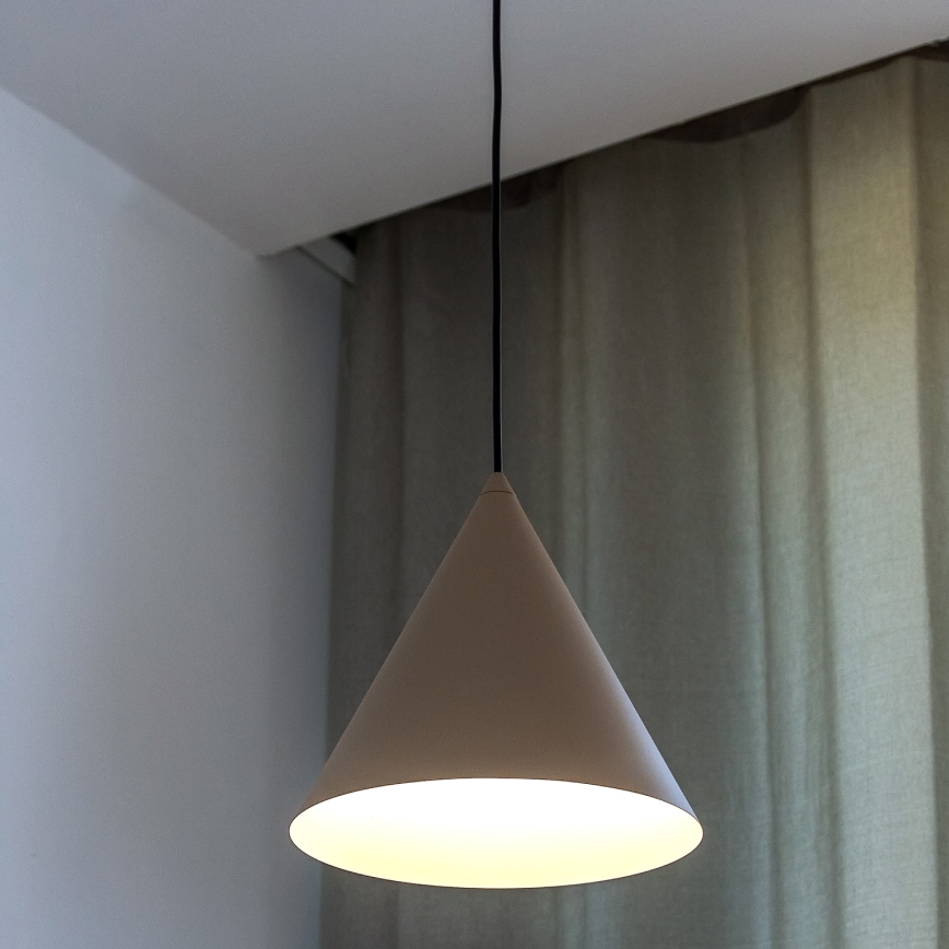 Lampadario a sospensione ETNA 1xE27/15W/230V Ø 25 cm beige
