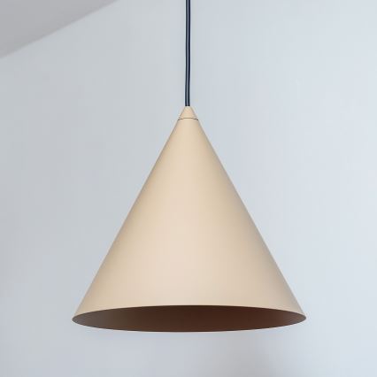 Lampadario a sospensione ETNA 1xE27/15W/230V Ø 25 cm beige